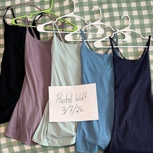 Lot of 5 Halara athletic dresses